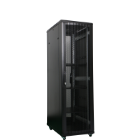 DATEUP MSD.6032.9601, 32U 600X1000, Floor standing cabinet, Front vented camber door and rear double section flat vented door with handle lock(lock disassemble),two sides panels with small round lock,Aluminum plate logo 